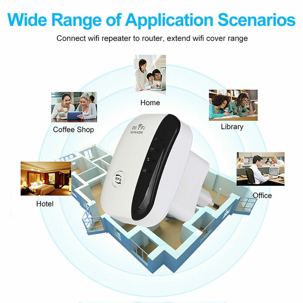 300Mbps Wifi Extender Repeater Range Booster Wireless-N 802.11 AP Router AU Plug