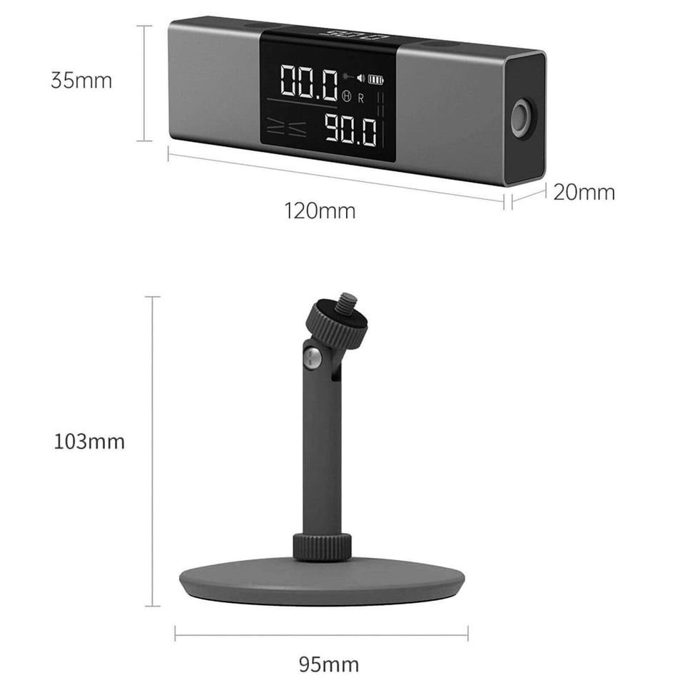 Dual Laser Leveler Protractor Digital Inclinometer Angle Measure Leveling Meter Tool Brand New