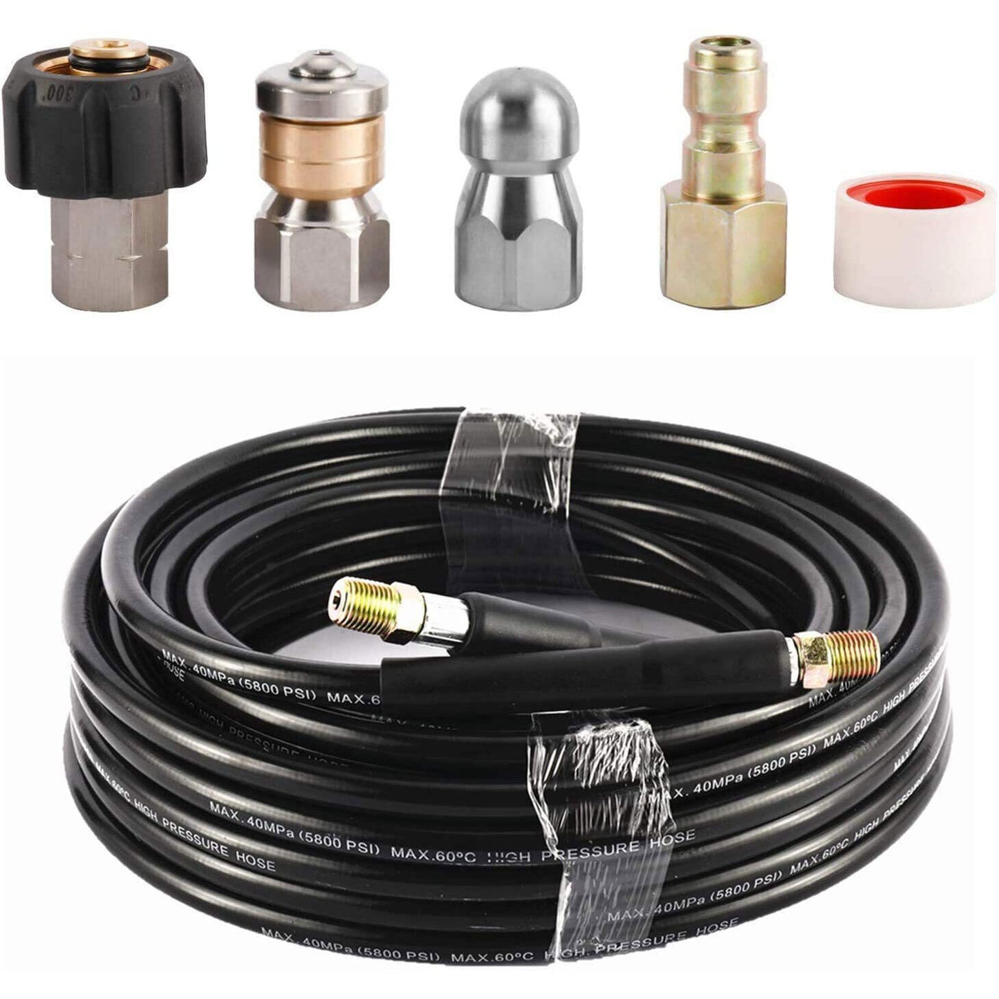 15M High Pressure Washer Hose 14mm Connect Water Cleaner Clean Replacement Pipe