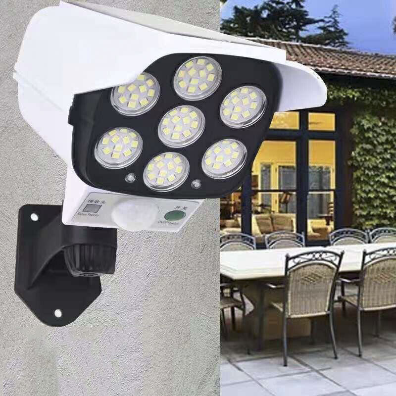 Sensor Solar Outdoor Camera LED Light Fake Security CCTV Cam with Motion Dummy