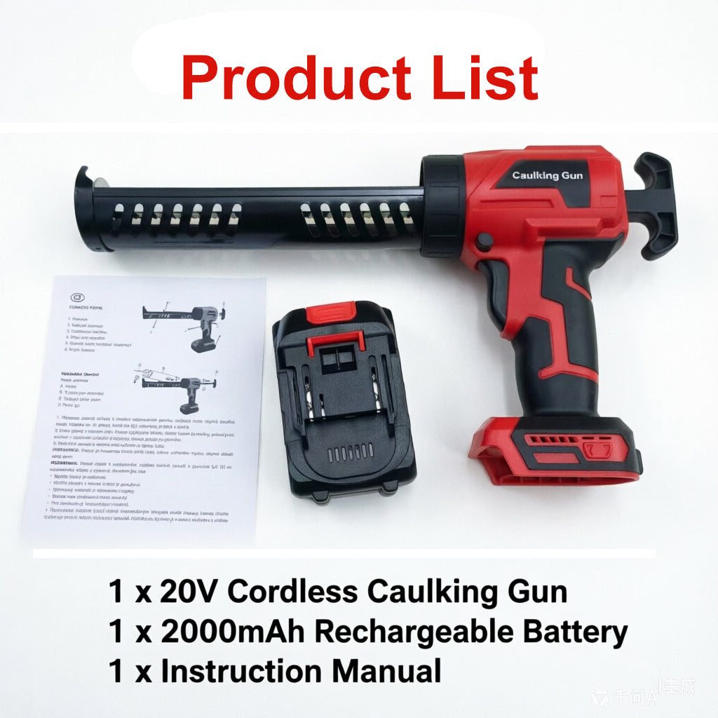New Cordless Electric Grout Gun 20V Max with Adjustable Speeds for Sealant & Glue