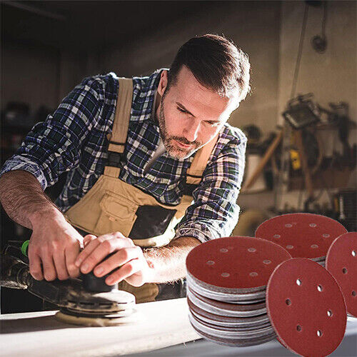 210PCS 6" Sanding Discs 60 80 100 150 180 120 240 Mixed Grit Orbital Sander Pads