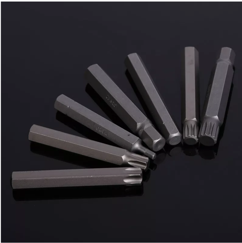 40-Piece Combination Hex Torx and Spline Socket Bits Set Metal Storage Box Set