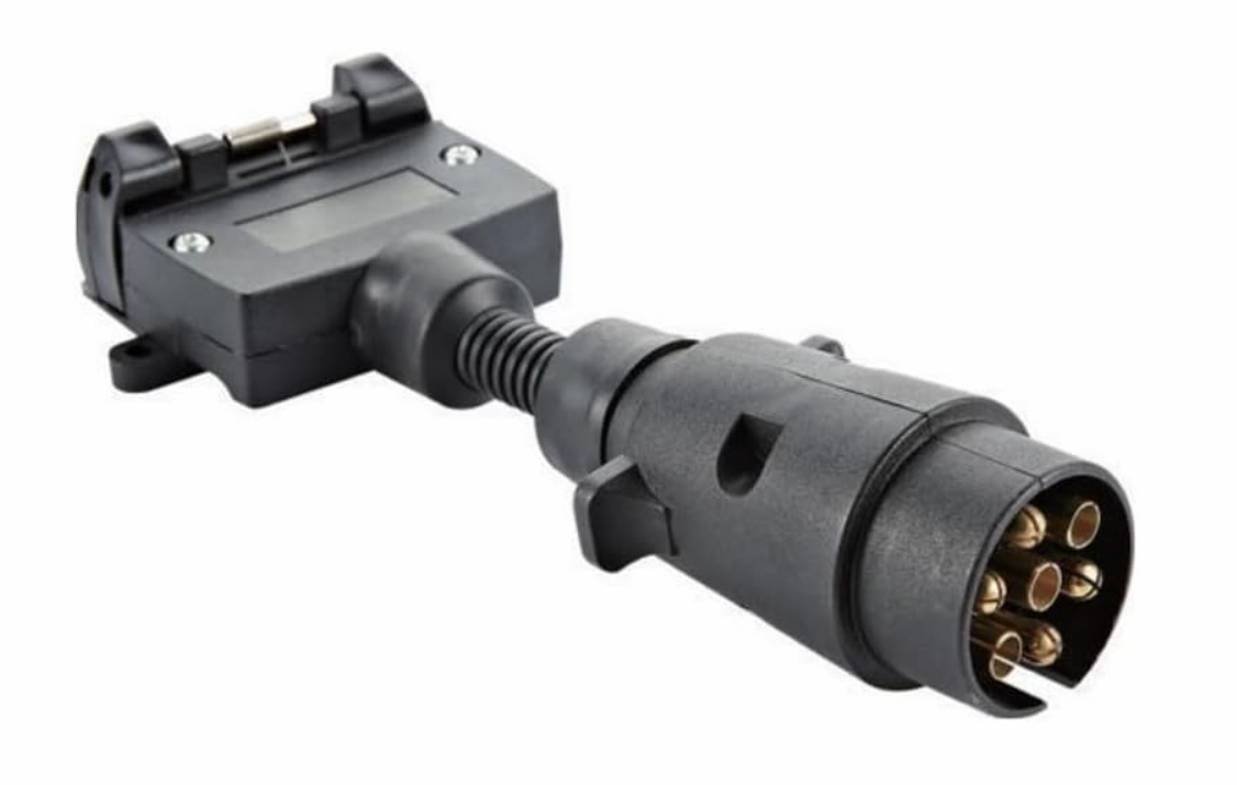 7-Pin Trailer Connector - Weatherproof Plastic with Copper Terminals