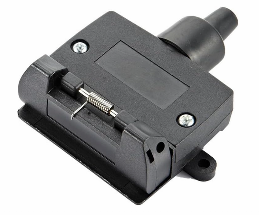 12V 7 Pin Flat Trailer Plug Set - Male & Female Socket Adapter Connector