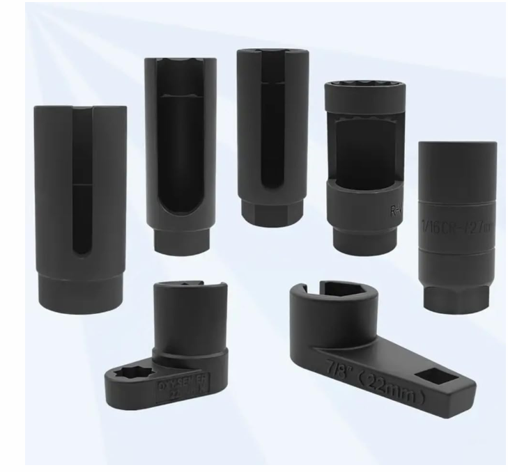 7-Piece Oxygen Sensor Socket Kit | Universal O2 Sensor Removal & Installation Tool Set | 22mm, 27mm, 29mm Sockets