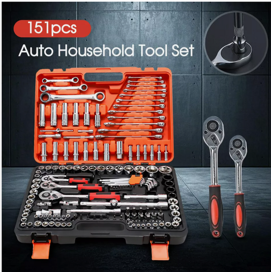 151Pcs Automobile mechanical repair vehicle socket wrench tool box combination