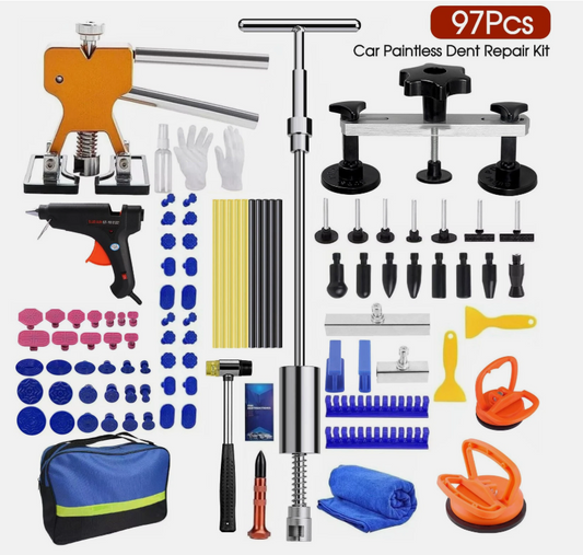 97Pcs Car Paintless Dent Repair Kit Auto Body Dent Puller Car Dent Removal Tools