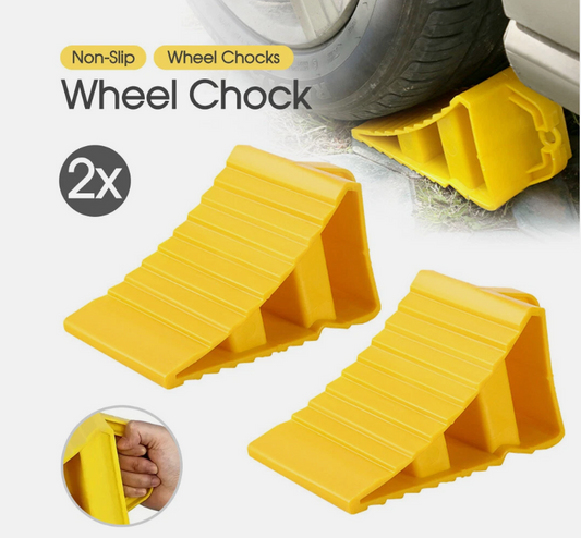 2X Multipurpose Wheel Chock Wedges Car Stopper Wheel Alignment Block
