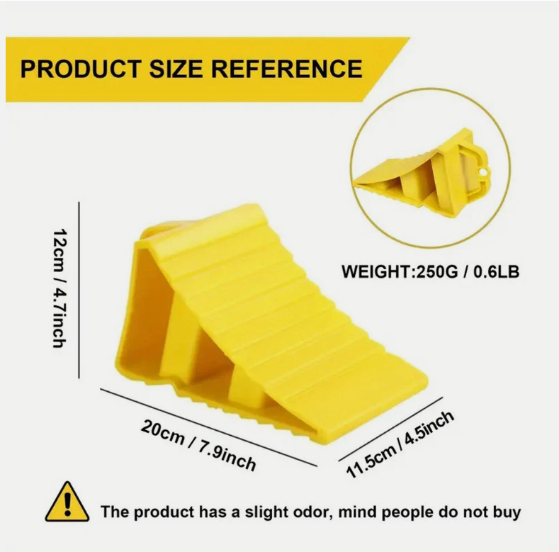 2X Multipurpose Wheel Chock Wedges Car Stopper Wheel Alignment Block