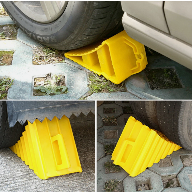 2X Multipurpose Wheel Chock Wedges Car Stopper Wheel Alignment Block