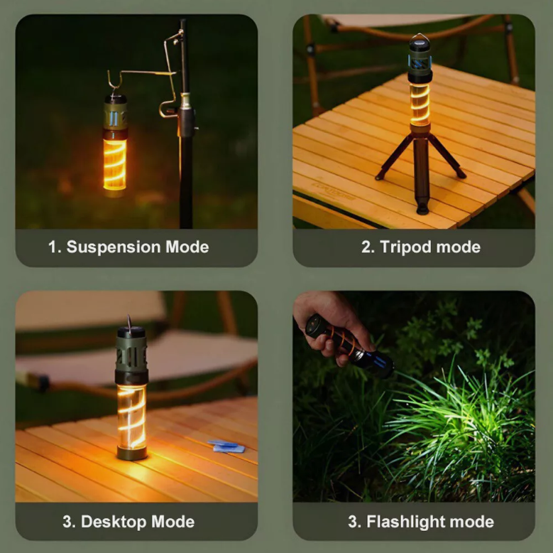 3 in 1 Mosquito Repeller Lamp USB Rechargeable Camping Lantern