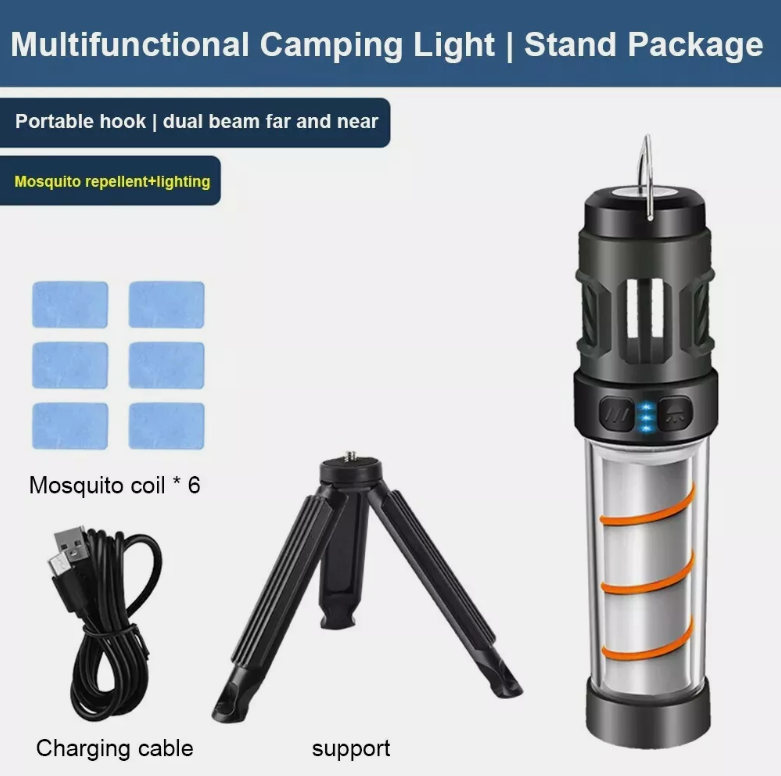 3 in 1 Mosquito Repeller Lamp USB Rechargeable Camping Lantern