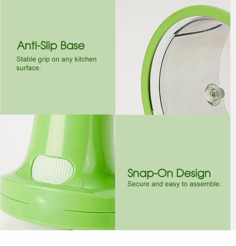 Manual Food Chopper 1200ML – Hand Pull Meat Grinder, Veg Slicer, Dumpling Filler
