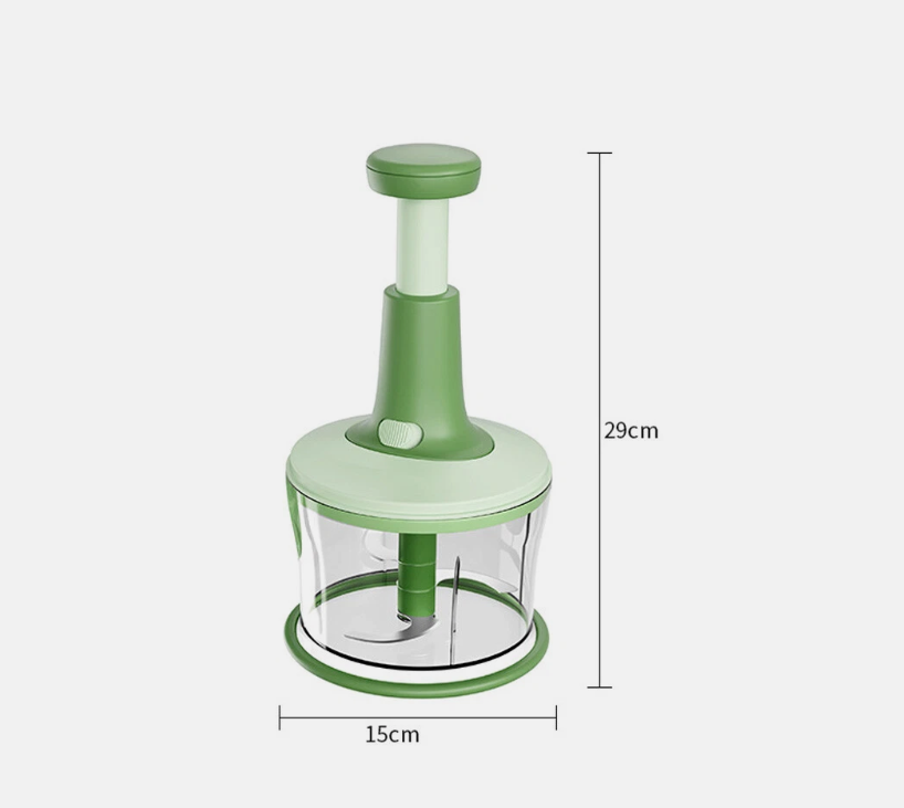 Manual Food Chopper 1200ML – Hand Pull Meat Grinder, Veg Slicer, Dumpling Filler