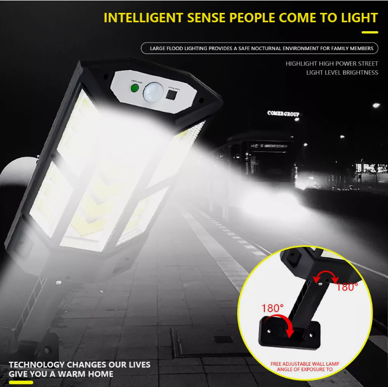 Motion Sensor Solar Powered Lights 3 Modes Household Wall Security Lights