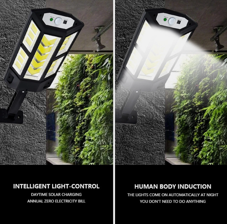 Motion Sensor Solar Powered Lights 3 Modes Household Wall Security Lights