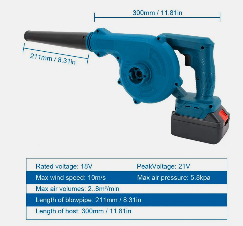 Cordless Electric Leaf Blower and Vacuum Home Car Dust Remover Cleaner