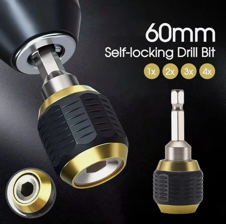 60mm Self-locking Drill Bit Holder 1/4 Inch Hex Shank Drill Bit Extension Holder