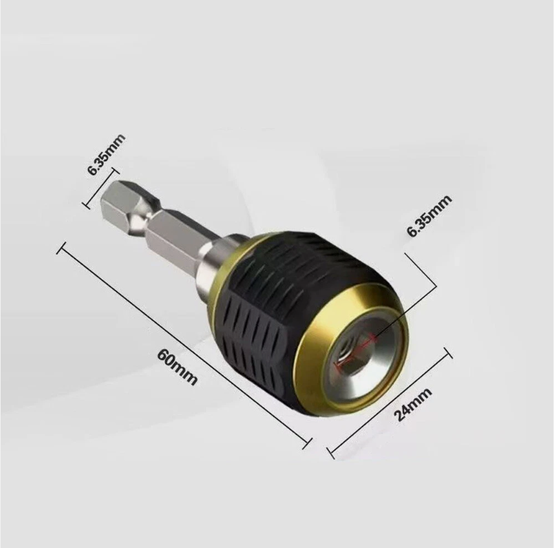 60mm Self-locking Drill Bit Holder 1/4 Inch Hex Shank Drill Bit Extension Holder