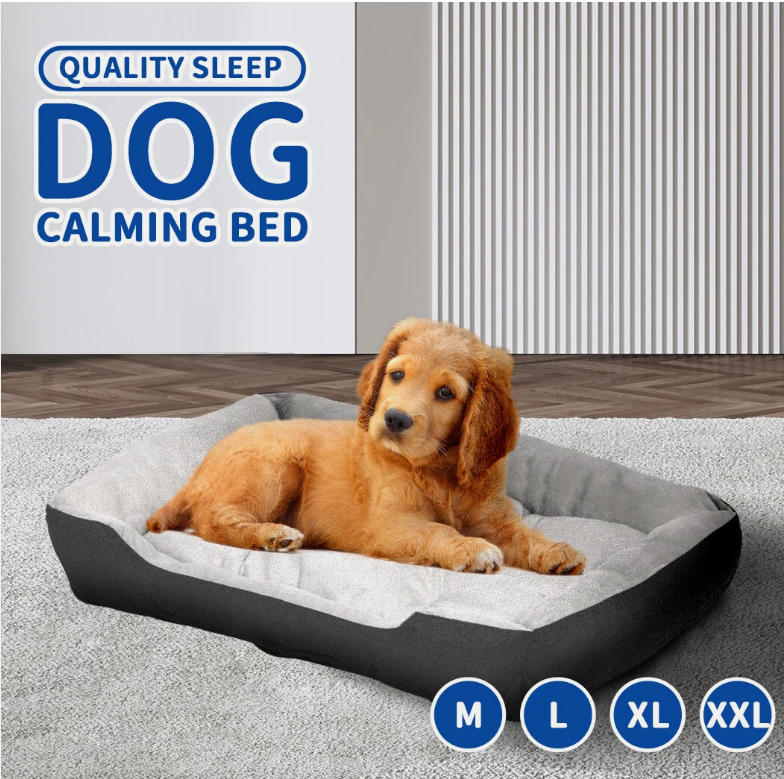 Pet Bed Dog Cat Large Beds Calming Warm Soft Cushion Mattress Plush Comfy M XXL