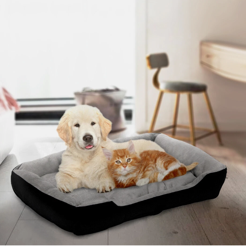 Pet Bed Dog Cat Large Beds Calming Warm Soft Cushion Mattress Plush Comfy M XXL