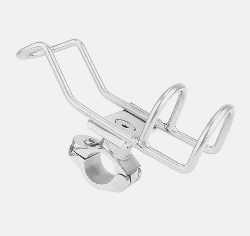 2/4 Quality Stainless Steel Rod Holder Rail Mount Wire Fishing Boat Marine Grade