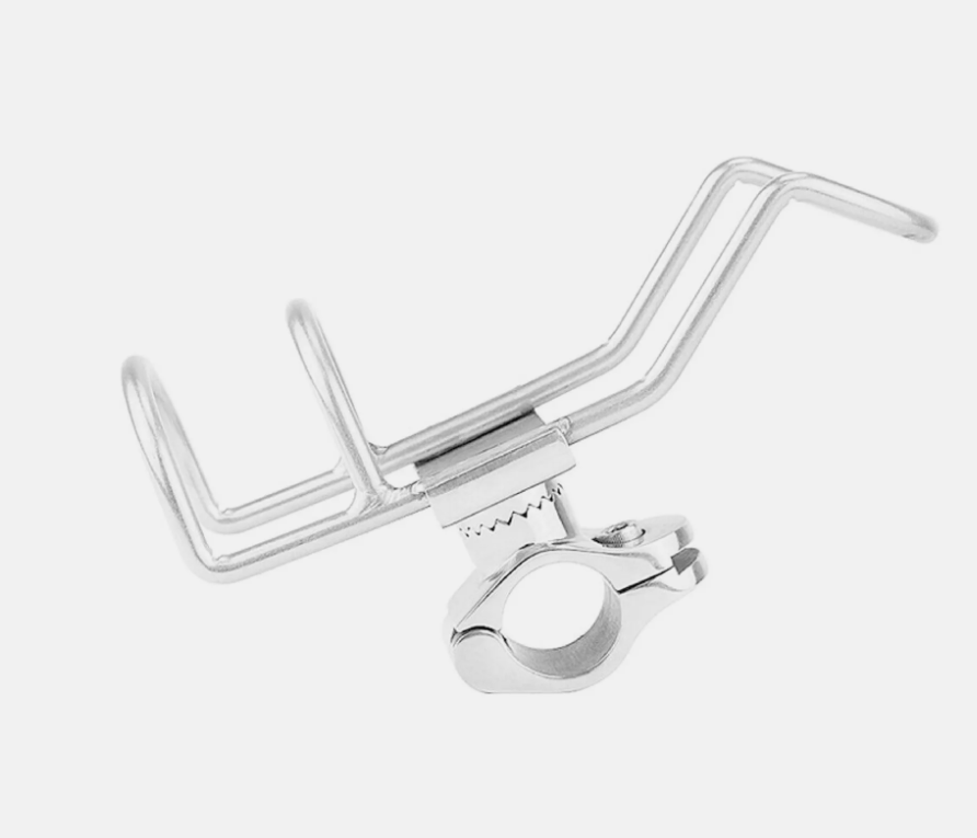2/4 Quality Stainless Steel Rod Holder Rail Mount Wire Fishing Boat Marine Grade
