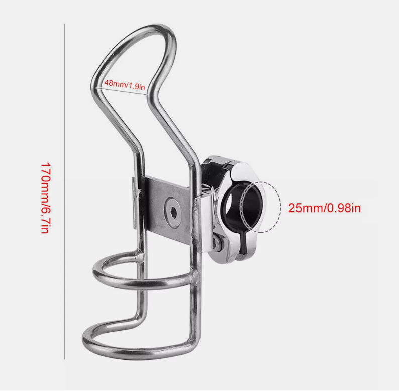 2/4 Quality Stainless Steel Rod Holder Rail Mount Wire Fishing Boat Marine Grade