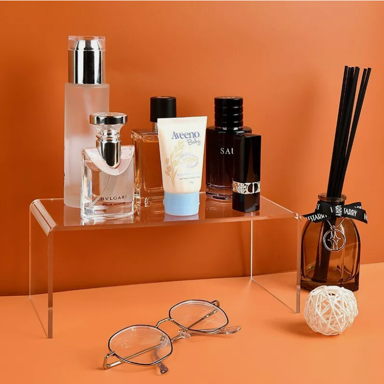 5PCS Acrylic Jewellery Stand Display Super Clear Makeup Riser Holder Organiser