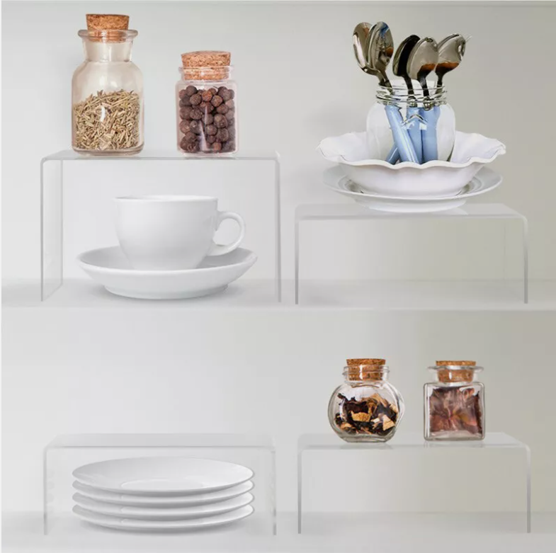 5PCS Acrylic Jewellery Stand Display Super Clear Makeup Riser Holder Organiser