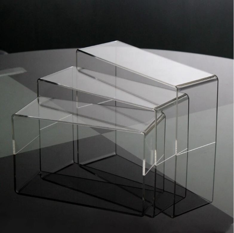 5PCS Acrylic Jewellery Stand Display Super Clear Makeup Riser Holder Organiser