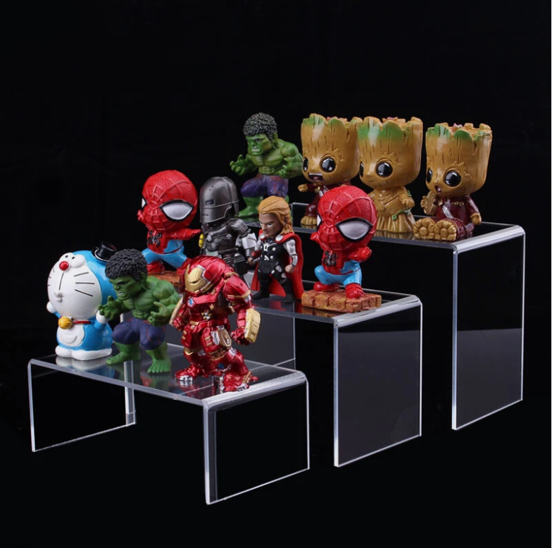5PCS Acrylic Jewellery Stand Display Super Clear Makeup Riser Holder Organiser