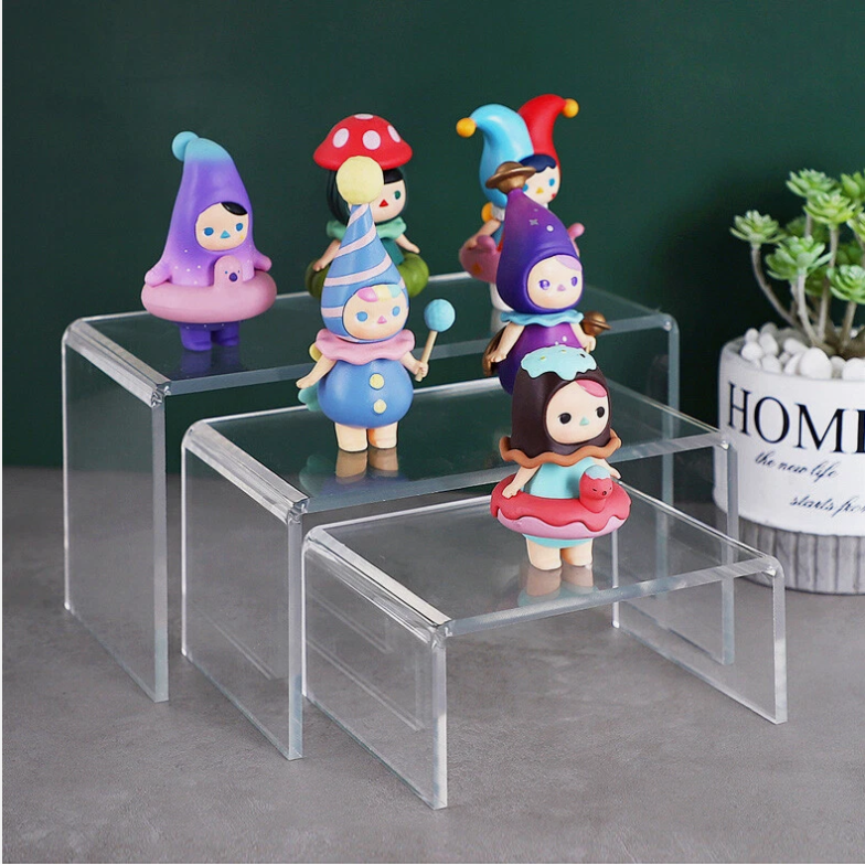 5PCS Acrylic Jewellery Stand Display Super Clear Makeup Riser Holder Organiser