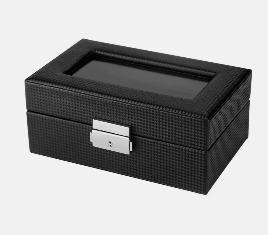 3 Slots Wooden Watch Case Organizer Watch Display Storage Box Gift Packaging