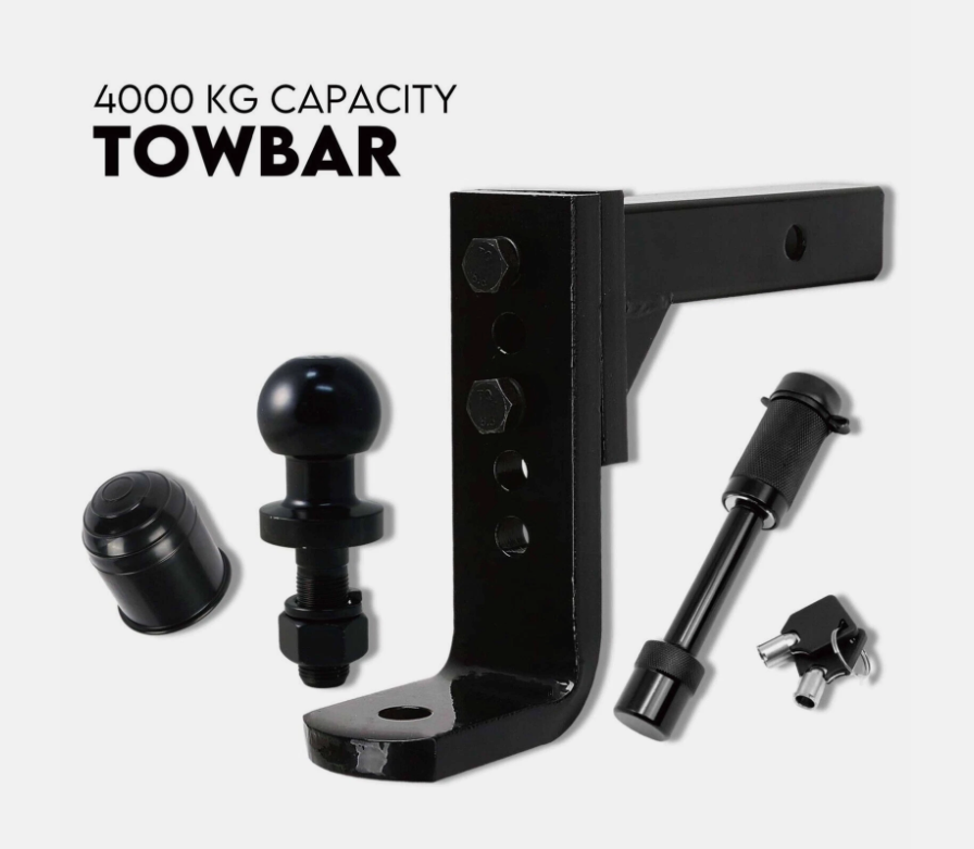Adjustable Height Tow Hitch Ball Towbar Drop Mount Tongue Trailer Tow Bar 4000KG