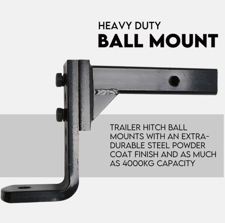 Adjustable Height Tow Hitch Ball Towbar Drop Mount Tongue Trailer Tow Bar 4000KG