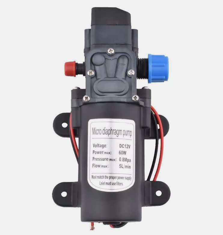 60W 12V 80PSI Water Pump High Pressure 5L/Min Self-Priming Caravan Camping Boat