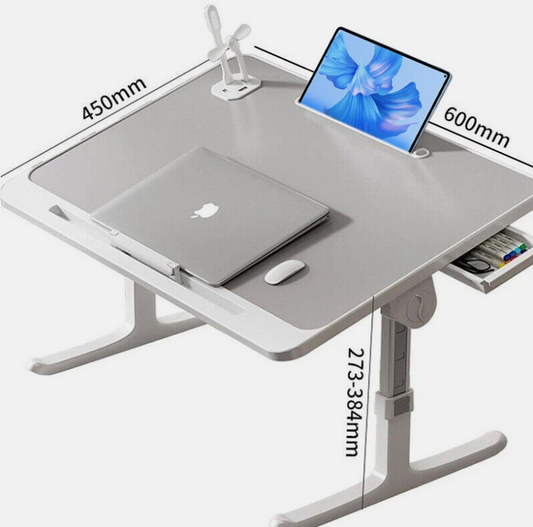 Laptop Bed Tray Desk Adjustable Table Sofa Sit Stand Desktop Computer Stand Fan