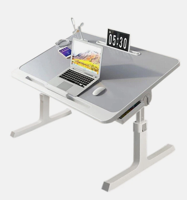 Laptop Bed Tray Desk Adjustable Table Sofa Sit Stand Desktop Computer Stand Fan