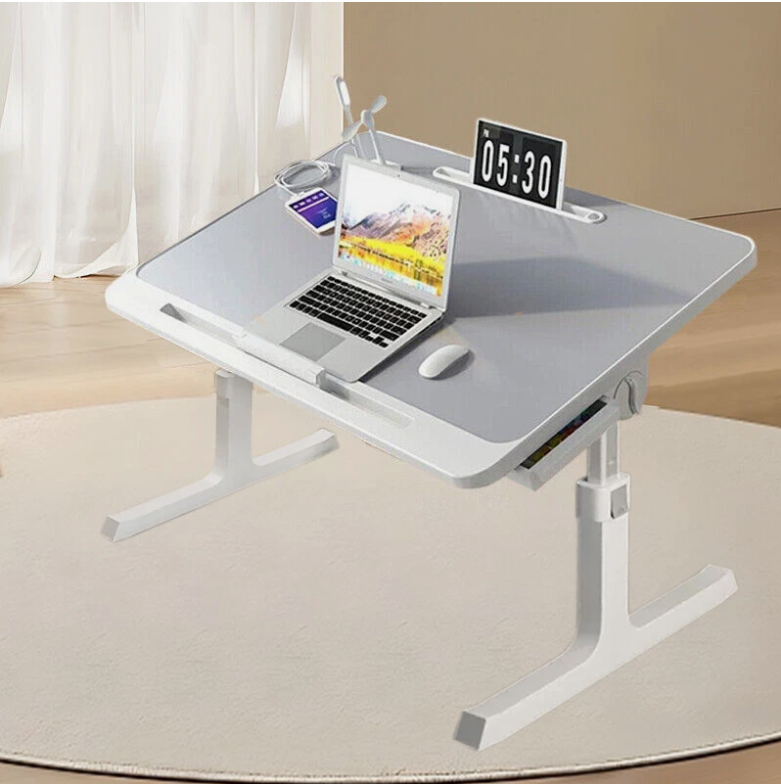 Laptop Bed Tray Desk Adjustable Table Sofa Sit Stand Desktop Computer Stand Fan