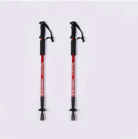 Lightweight Hiking Trekking Poles Walking Stick Anti Shock Adjustable Camping