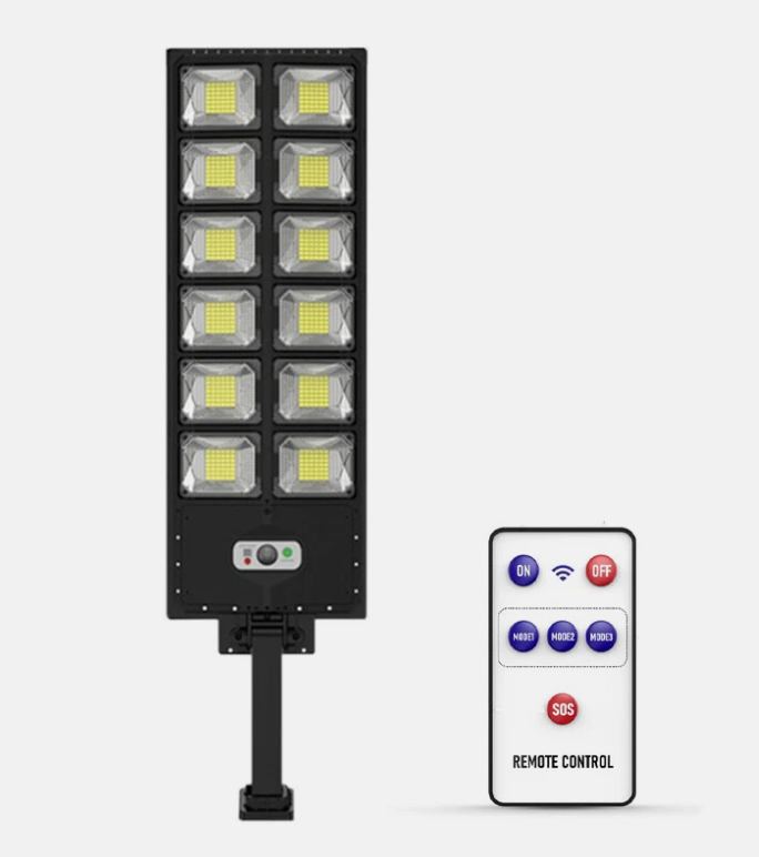 1500W Solar LED Strong Light Double Row Path Light Solar Induction Outdoor