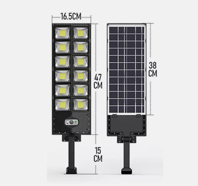 1500W Solar LED Strong Light Double Row Path Light Solar Induction Outdoor