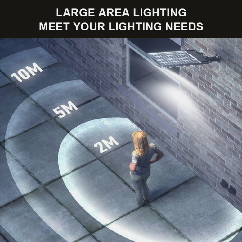 1500W Solar LED Strong Light Double Row Path Light Solar Induction Outdoor