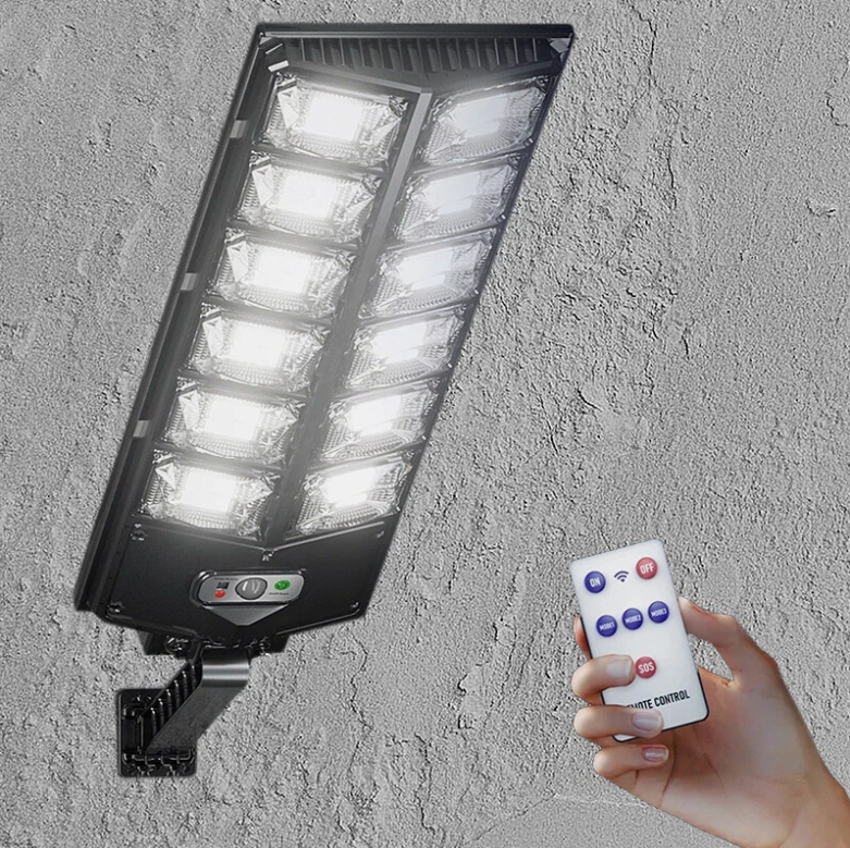 1500W Solar LED Strong Light Double Row Path Light Solar Induction Outdoor