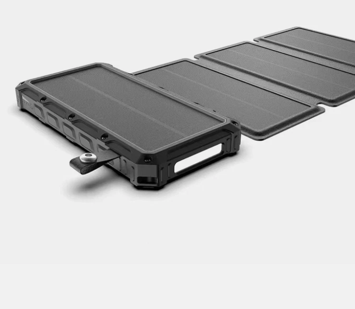 20000mAh Foldable Solar Charging Mobile Power with Bright Lighting