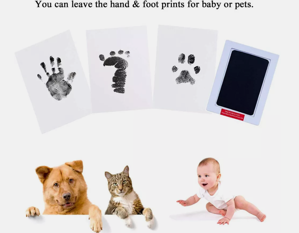 Inkless Wipe Hand and Foot Print Kit Newborn Christening Baby Pet Keepsake Gift