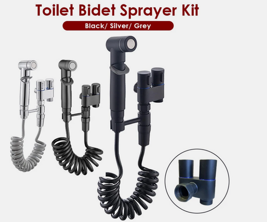 ABS Handheld Douche Bidet Toilet Spray Shower Shattaf Diverter Telescopic Hose