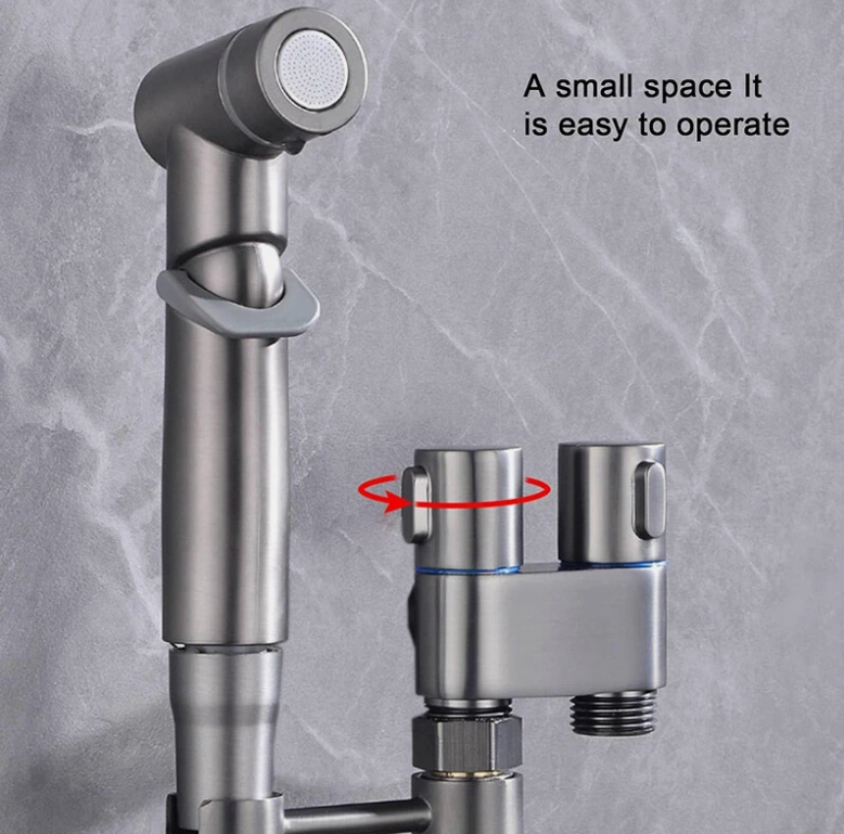 ABS Handheld Douche Bidet Toilet Spray Shower Shattaf Diverter Telescopic Hose
